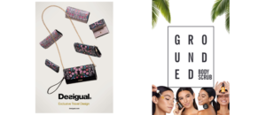 Desigual Bags and Grounded Body Scrub Advertisements